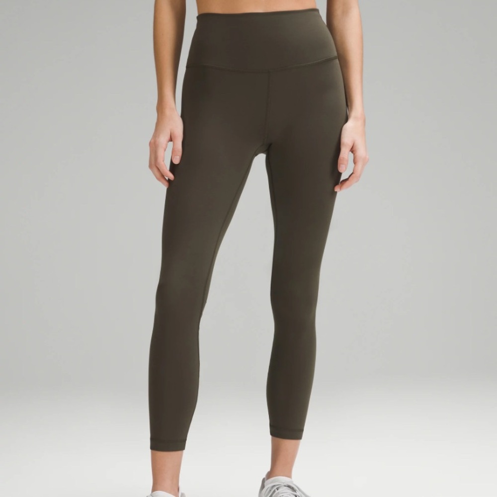 Nike Women’s Running Yoga High Waist Dri-Fit Olive Green Leggings Sz Large